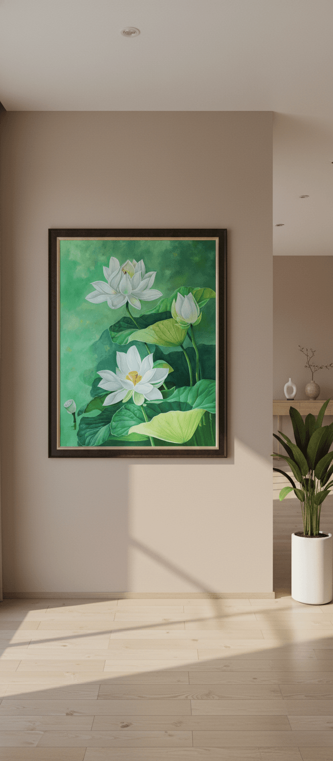 Lotus Flower Serenity Painting