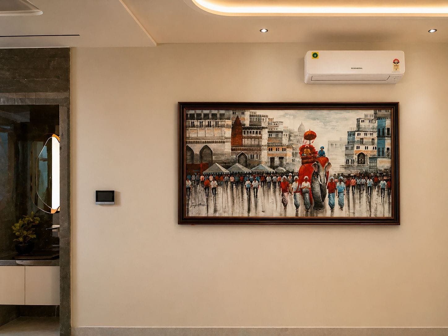 Artwork in a collector's home