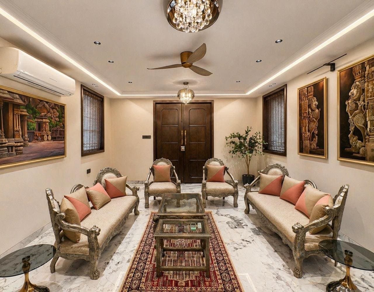 Artwork in a collector's home