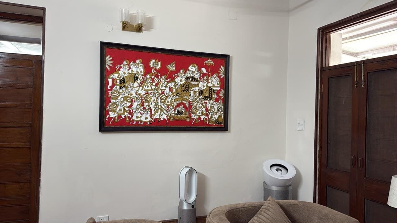 Artwork in a collector's home
