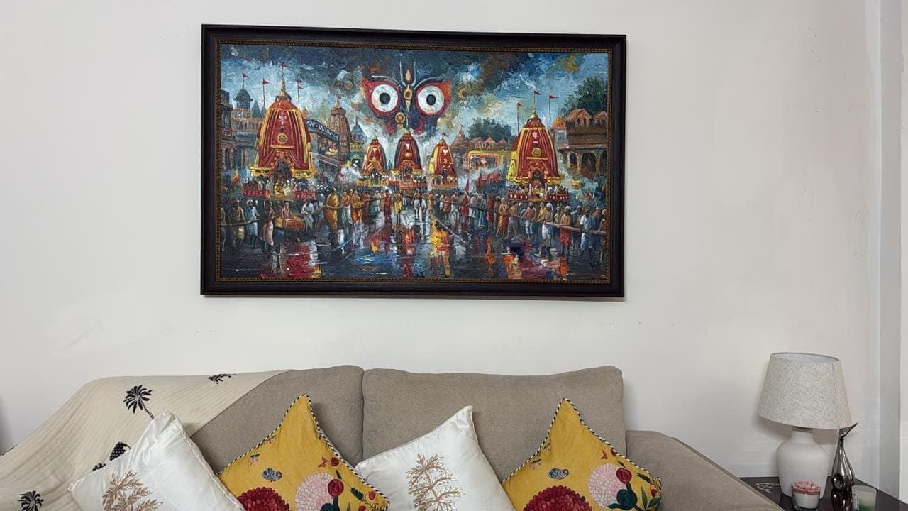Artwork in a collector's home