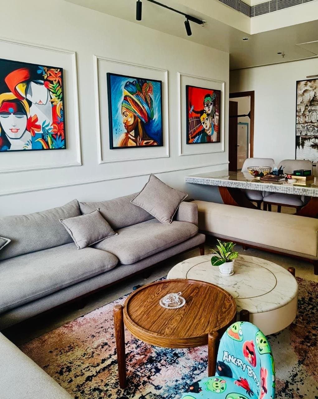 Artwork in a collector's home
