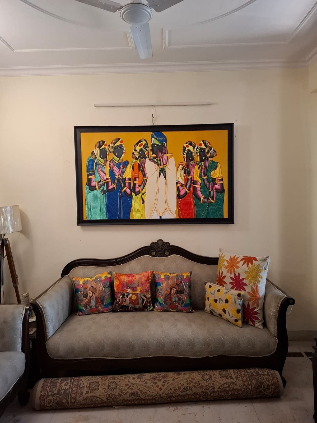 Artwork in a collector's home