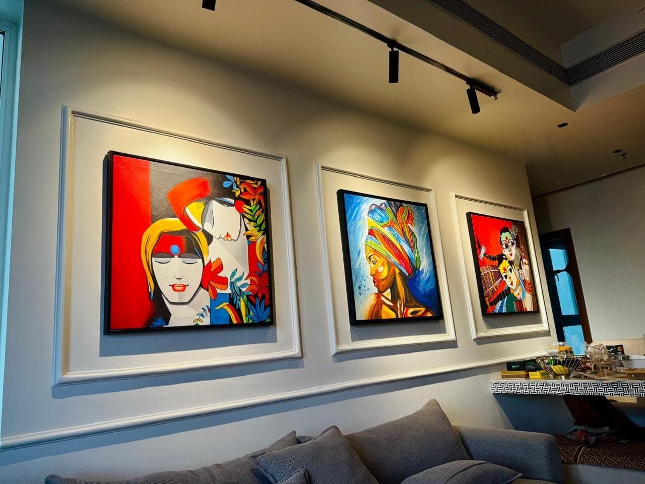Artwork in a collector's home