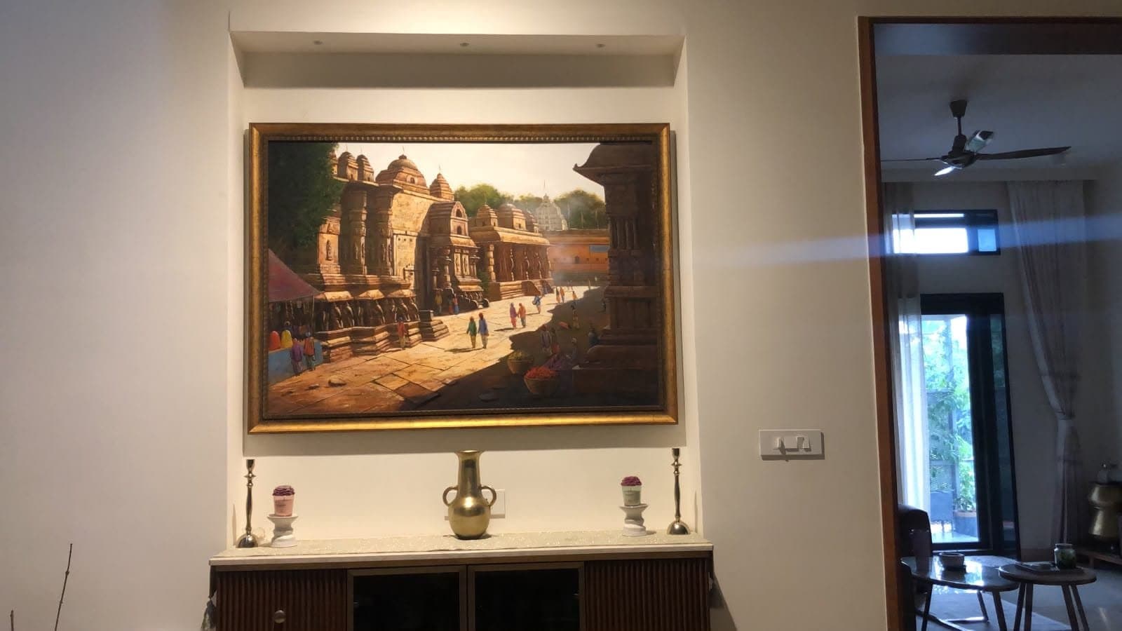 Artwork in a collector's home