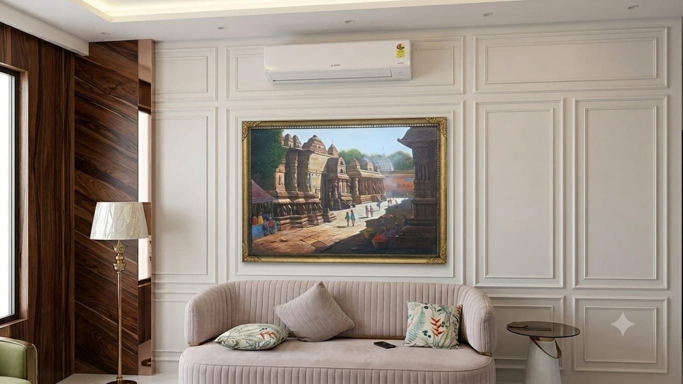 Artwork in a collector's home