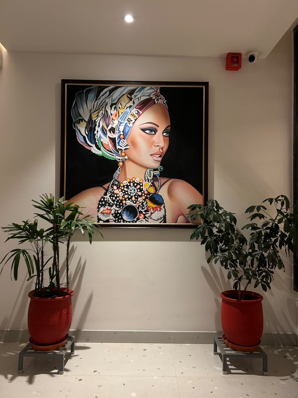 Artwork in a collector's home