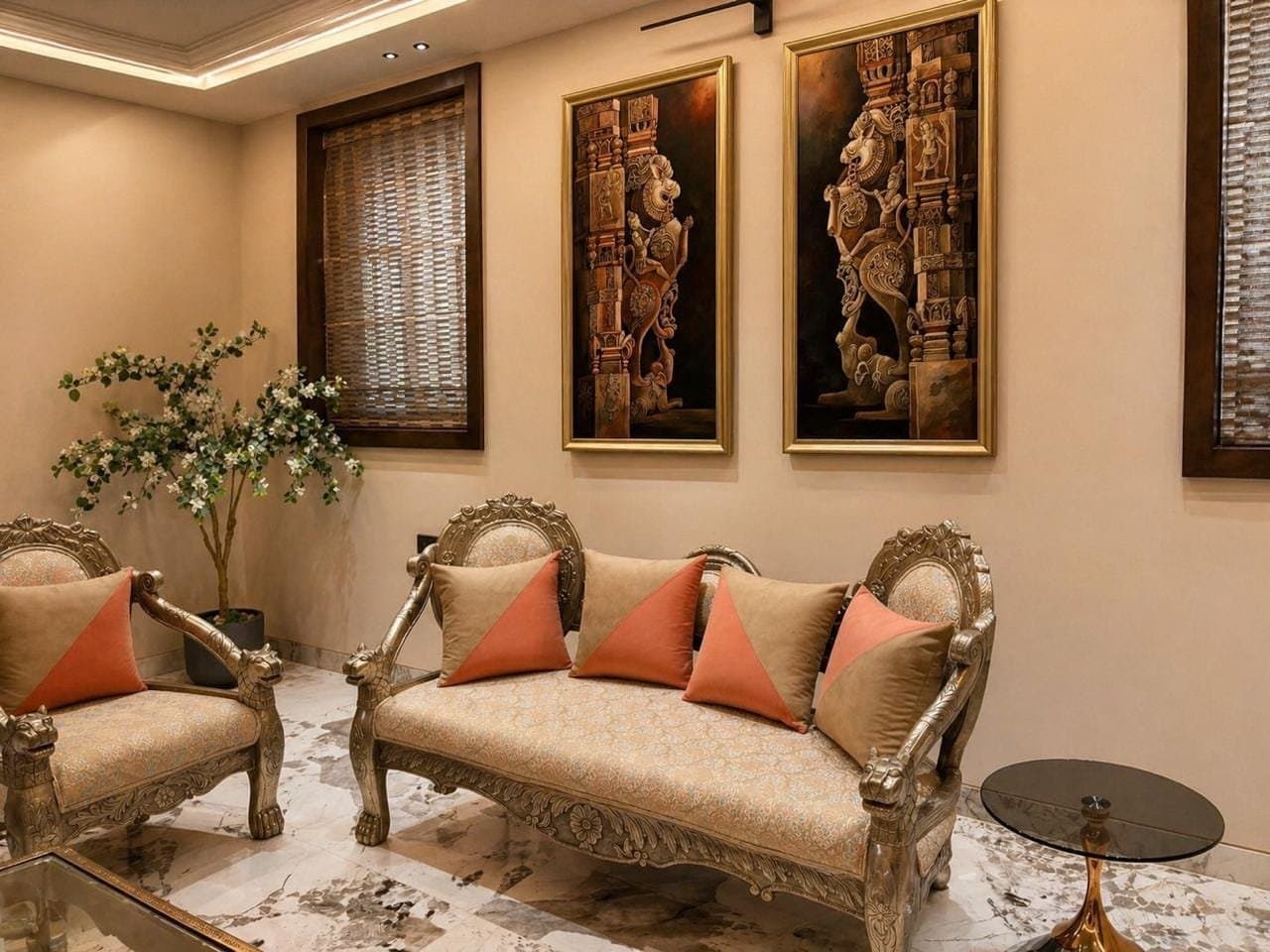 Artwork in a collector's home