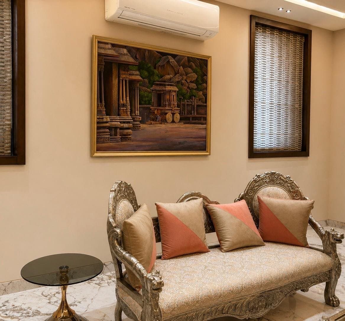 Artwork in a collector's home