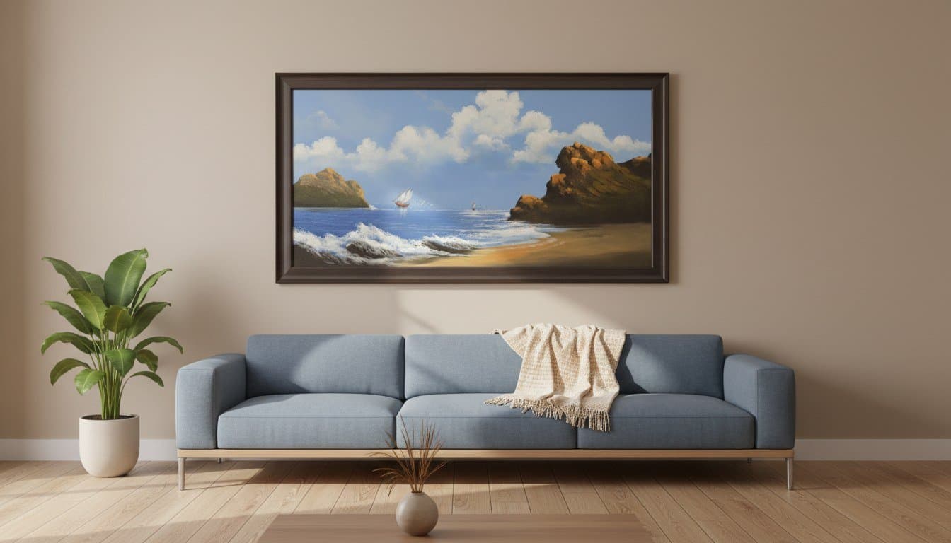 Coastal Sailing Landscape Painting