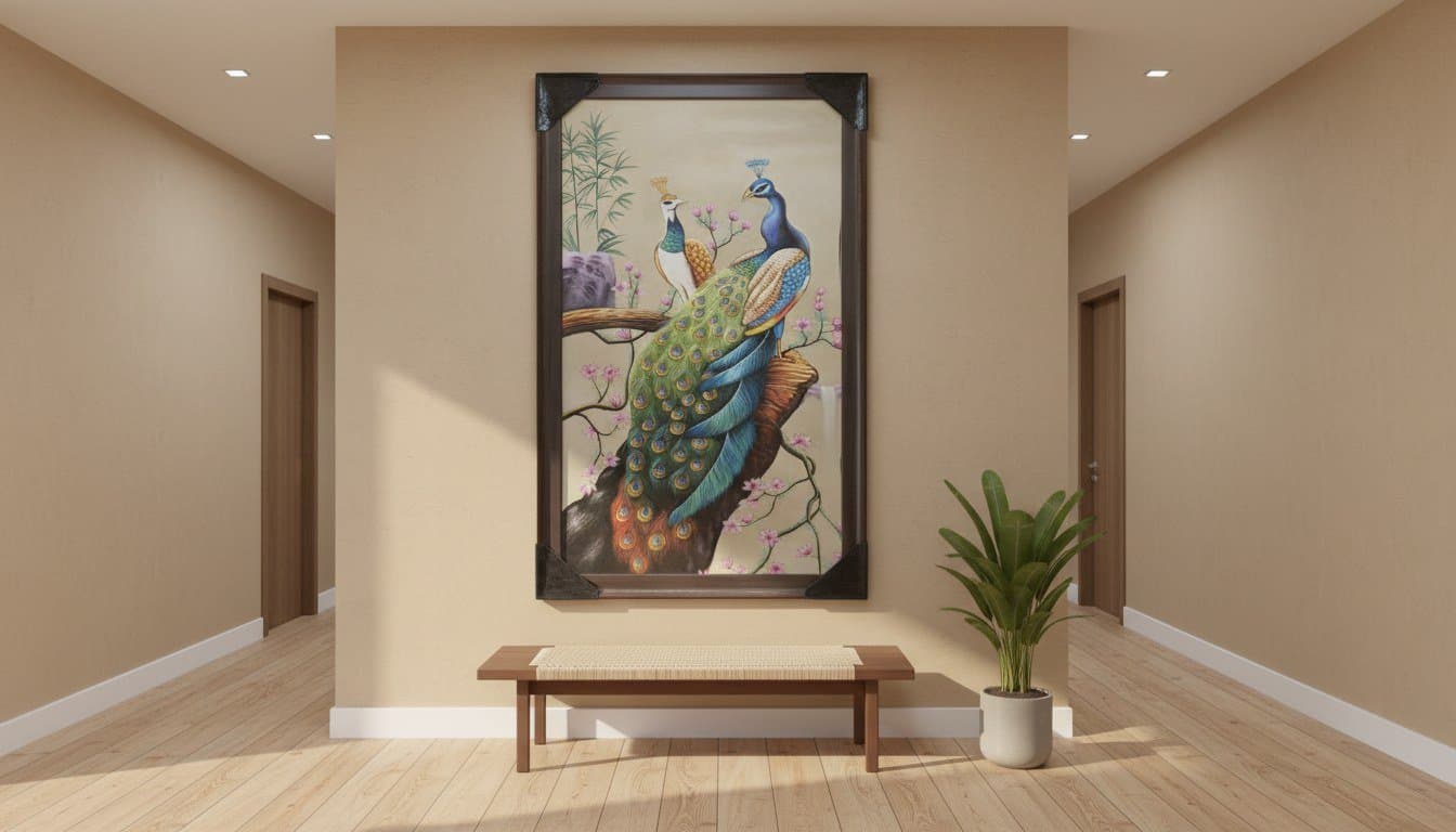 Peacock Duo on Branch