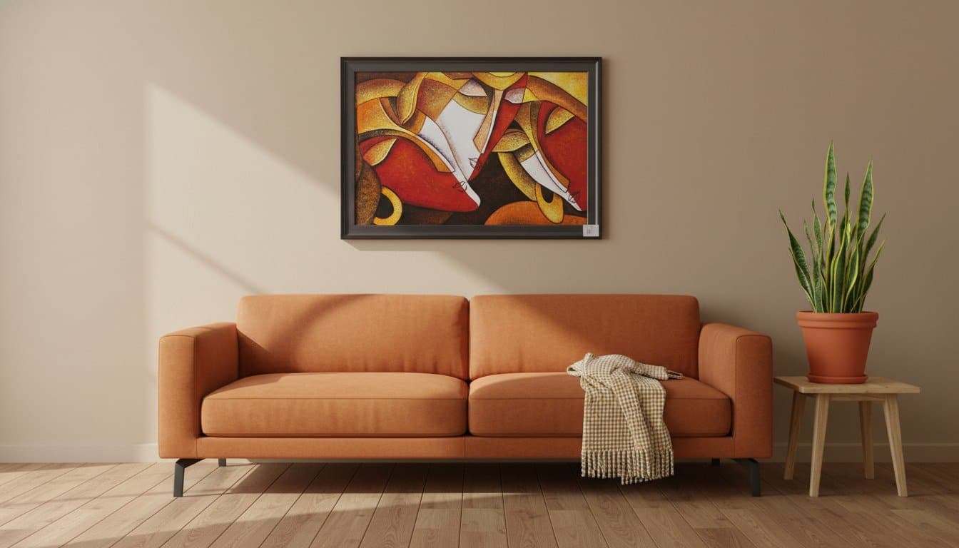 Abstract Couple, Warm Tones