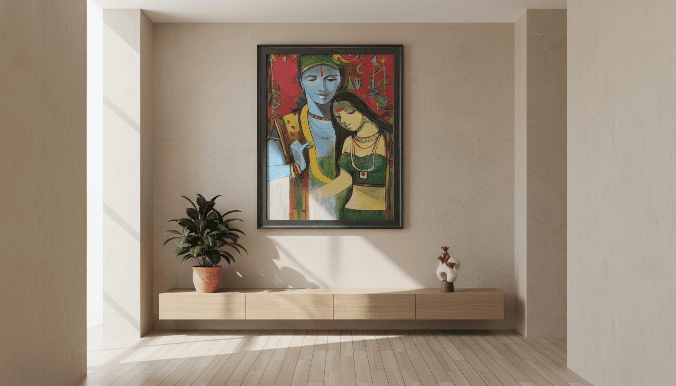 Divine Lovers' Embrace Painting