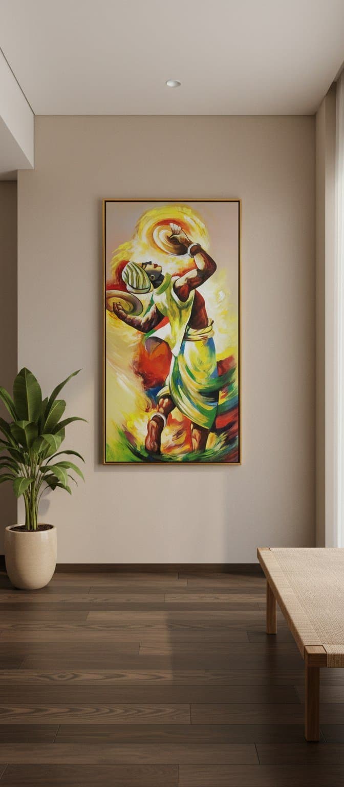 Dancing Figure, Vibrant Colors