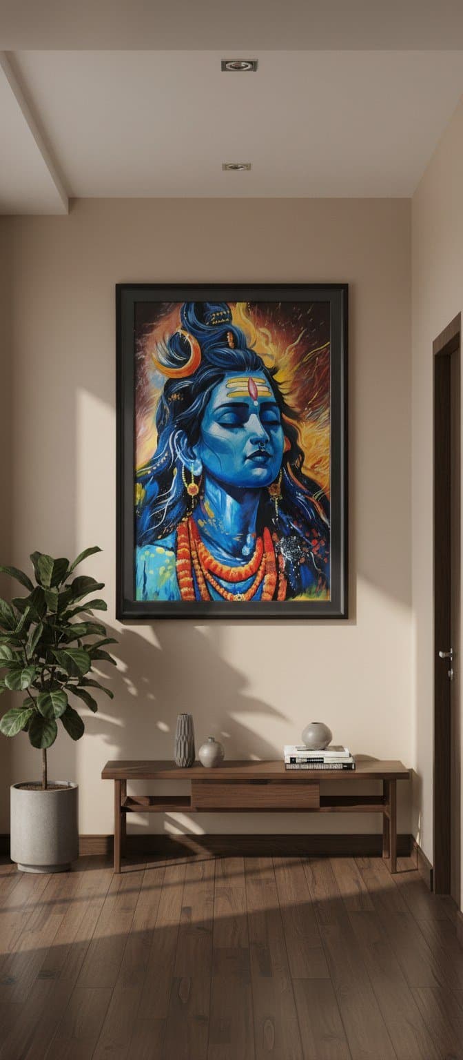 Serene Shiva Portrait Artwork