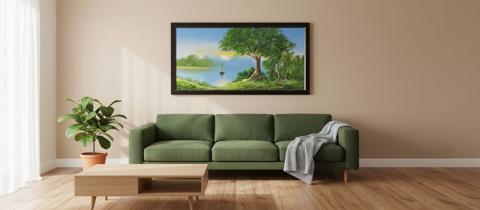 Serene Lakeside Landscape Art