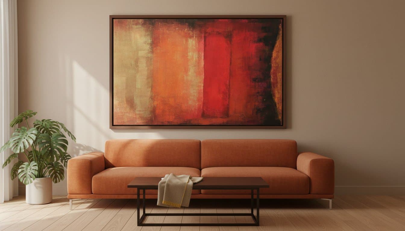 Warm Abstract Canvas Art