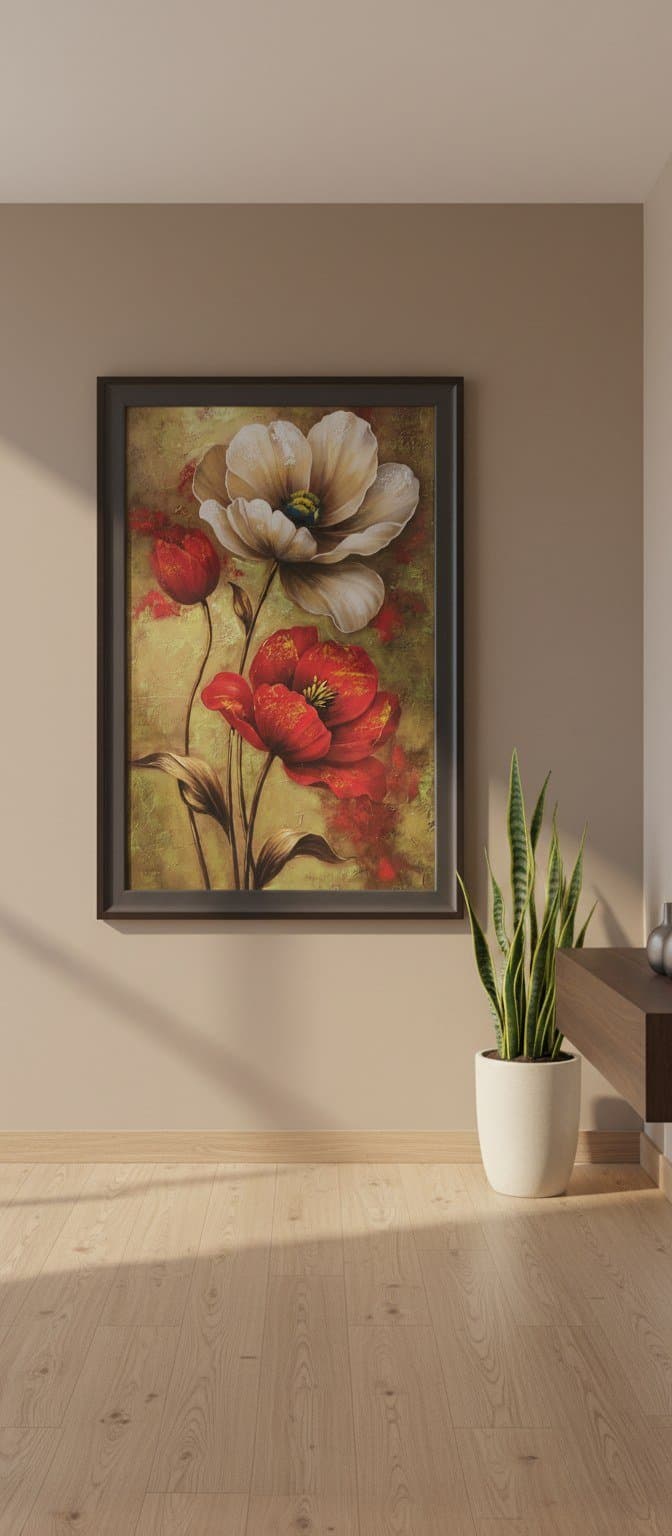 Floral Bloom Artwork Framed