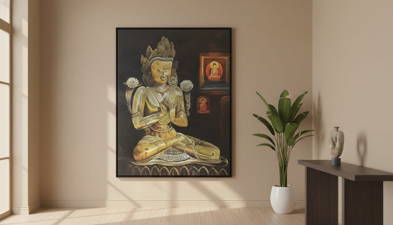 Reclining Deity Painting