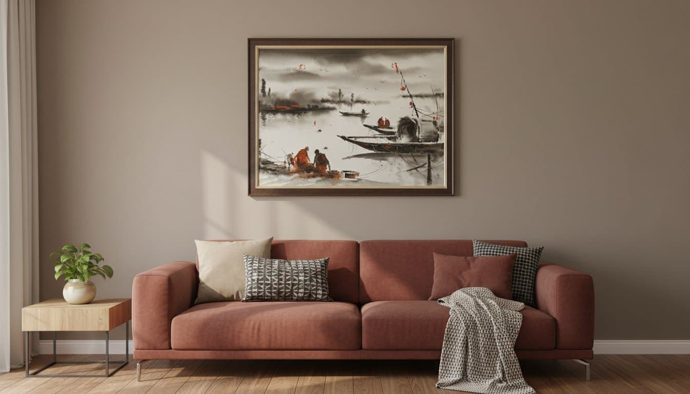 Serene Waterscape Painting
