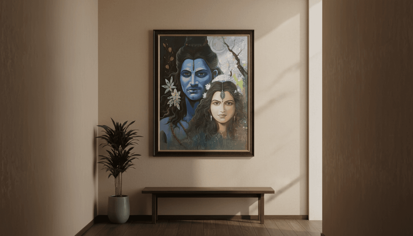 Shiva and Parvati Painting