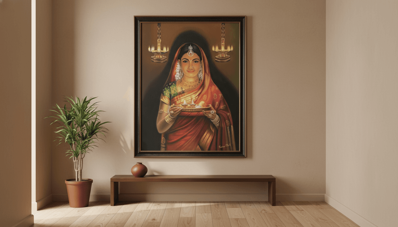 Indian Woman Portrait Artwork