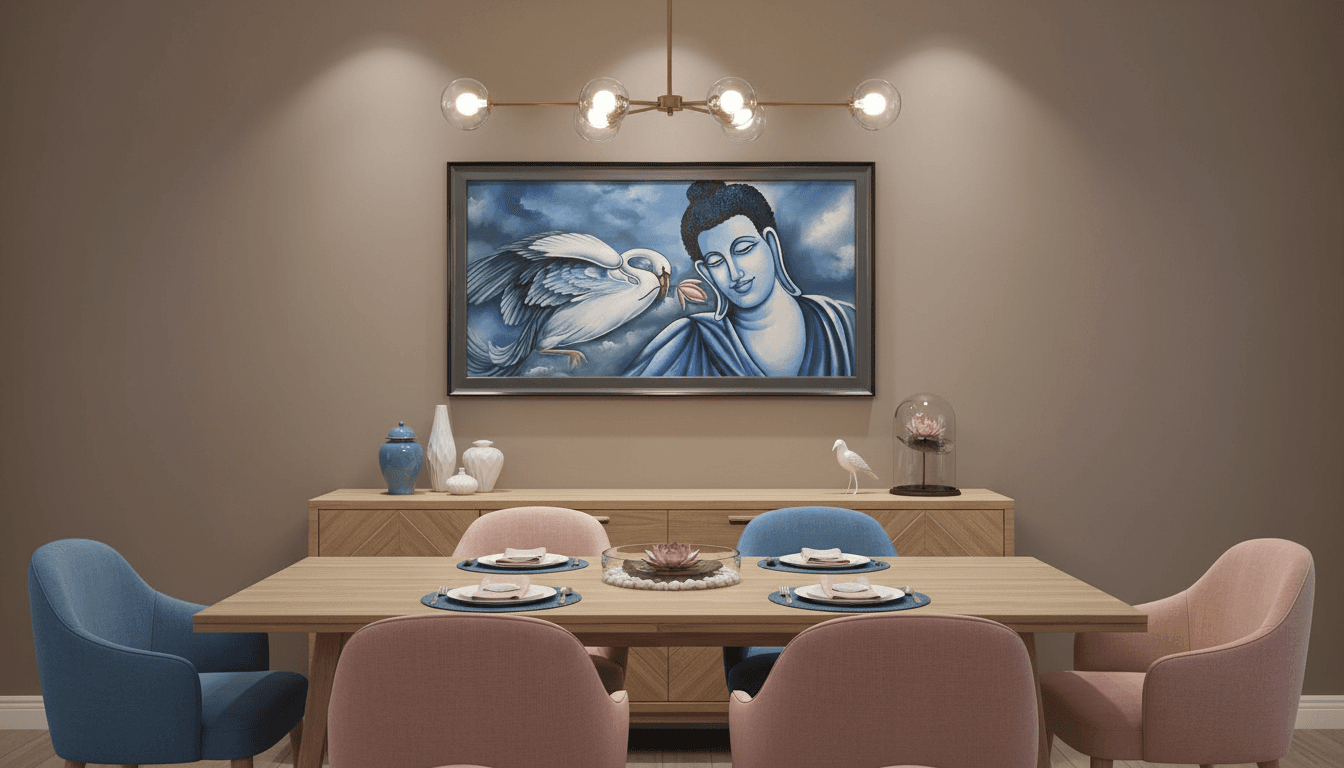 Peaceful Buddha and Bird